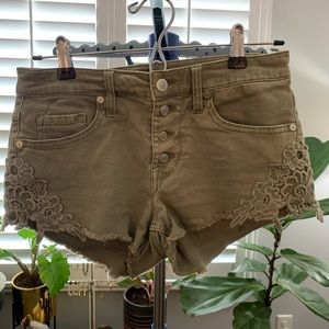 Fun green jean shorts